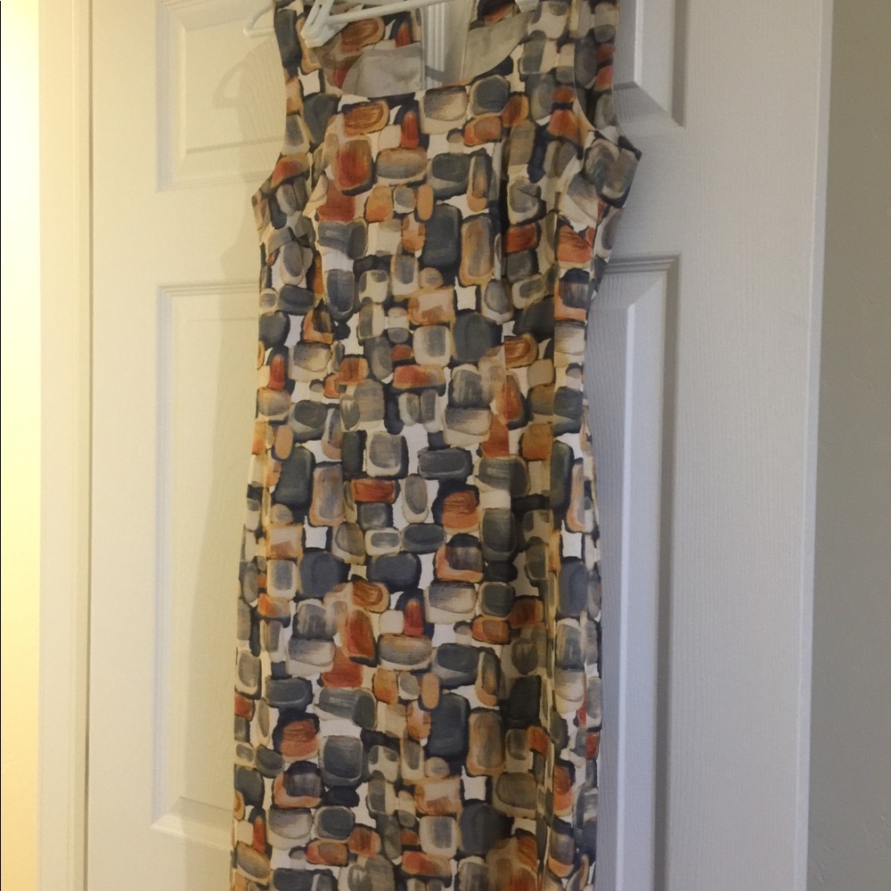 Orange and Pink Ann Taylor Shift Dress Size 4